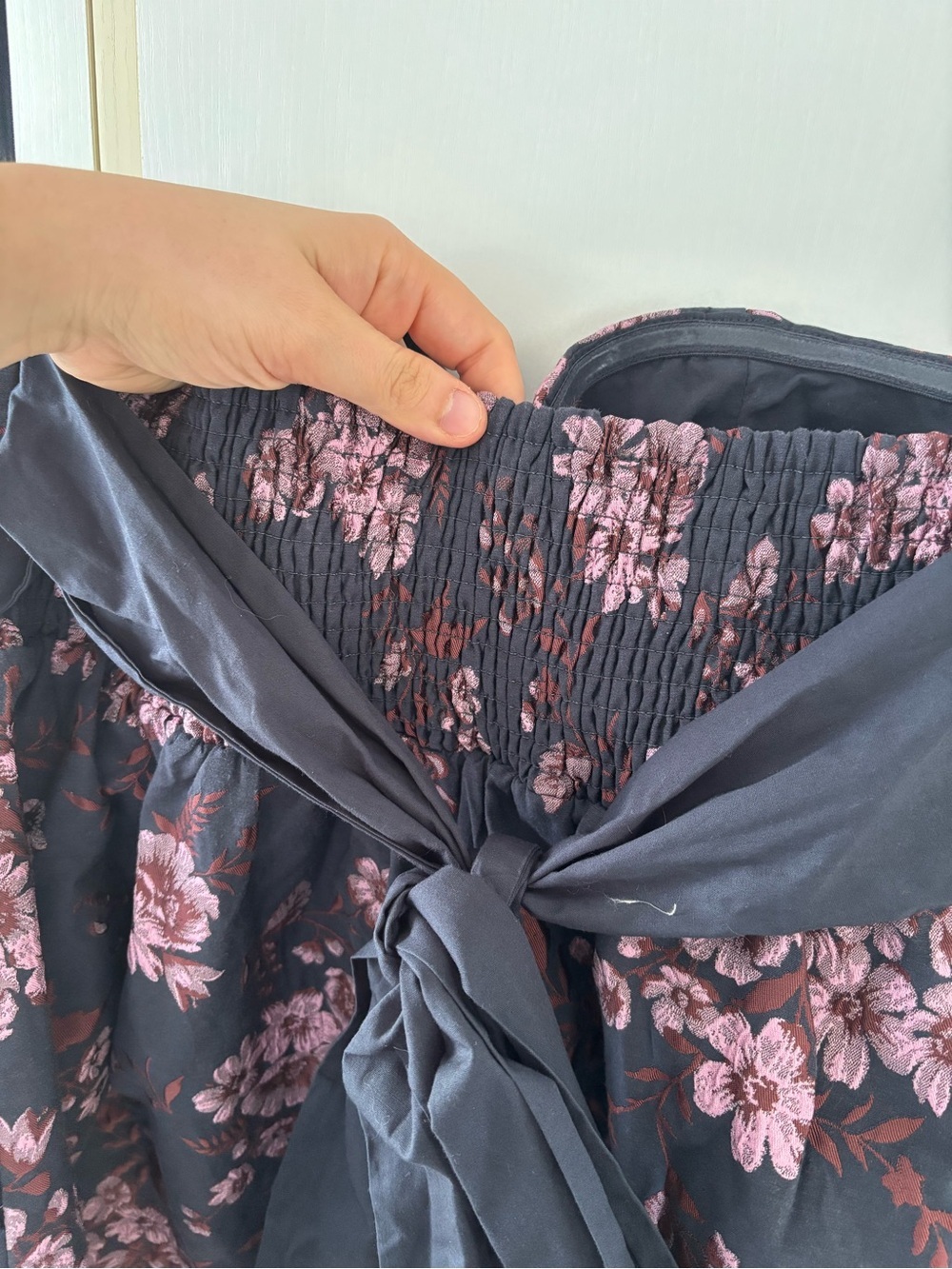 Free People Matilda Floral Strapless Babydoll Mini Dress Size L Event Night Out - Picture 12 of 13